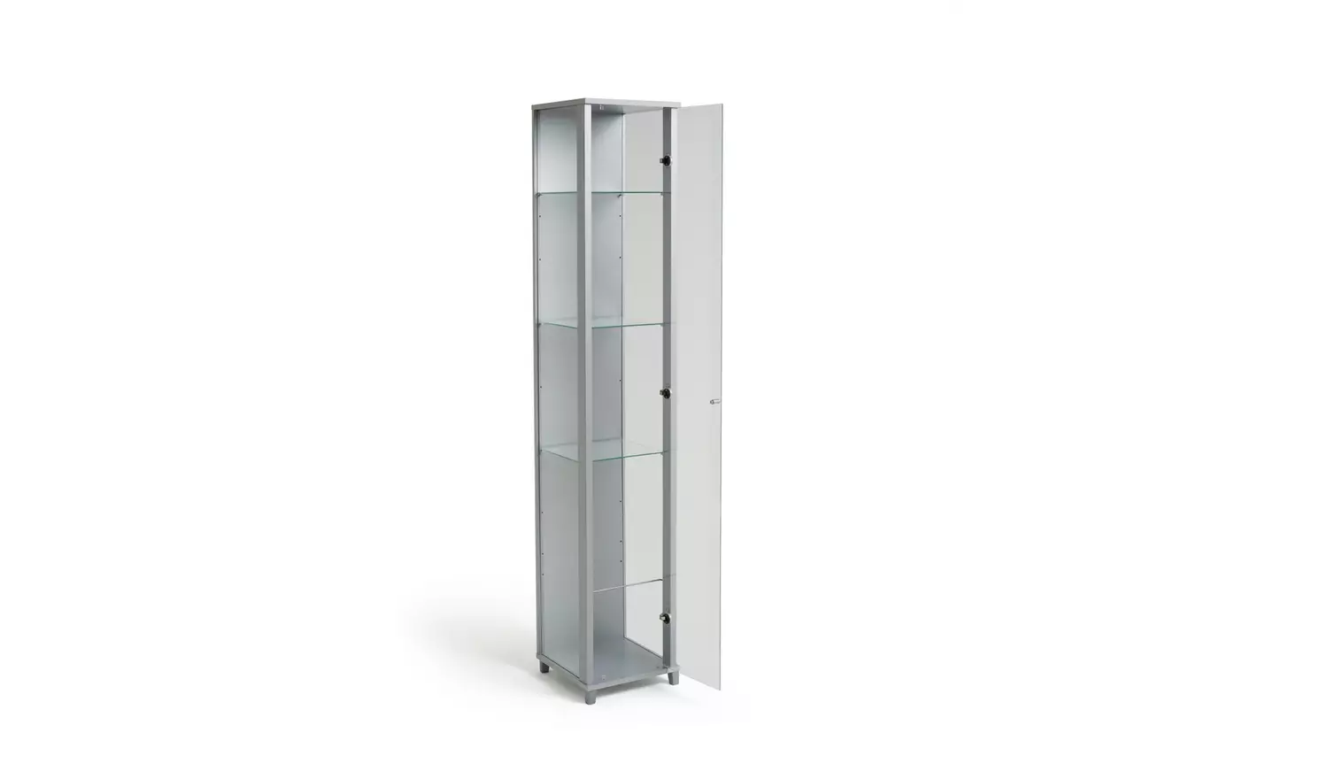 Argos Home 1 Door Glass Display Cabinet - Silver