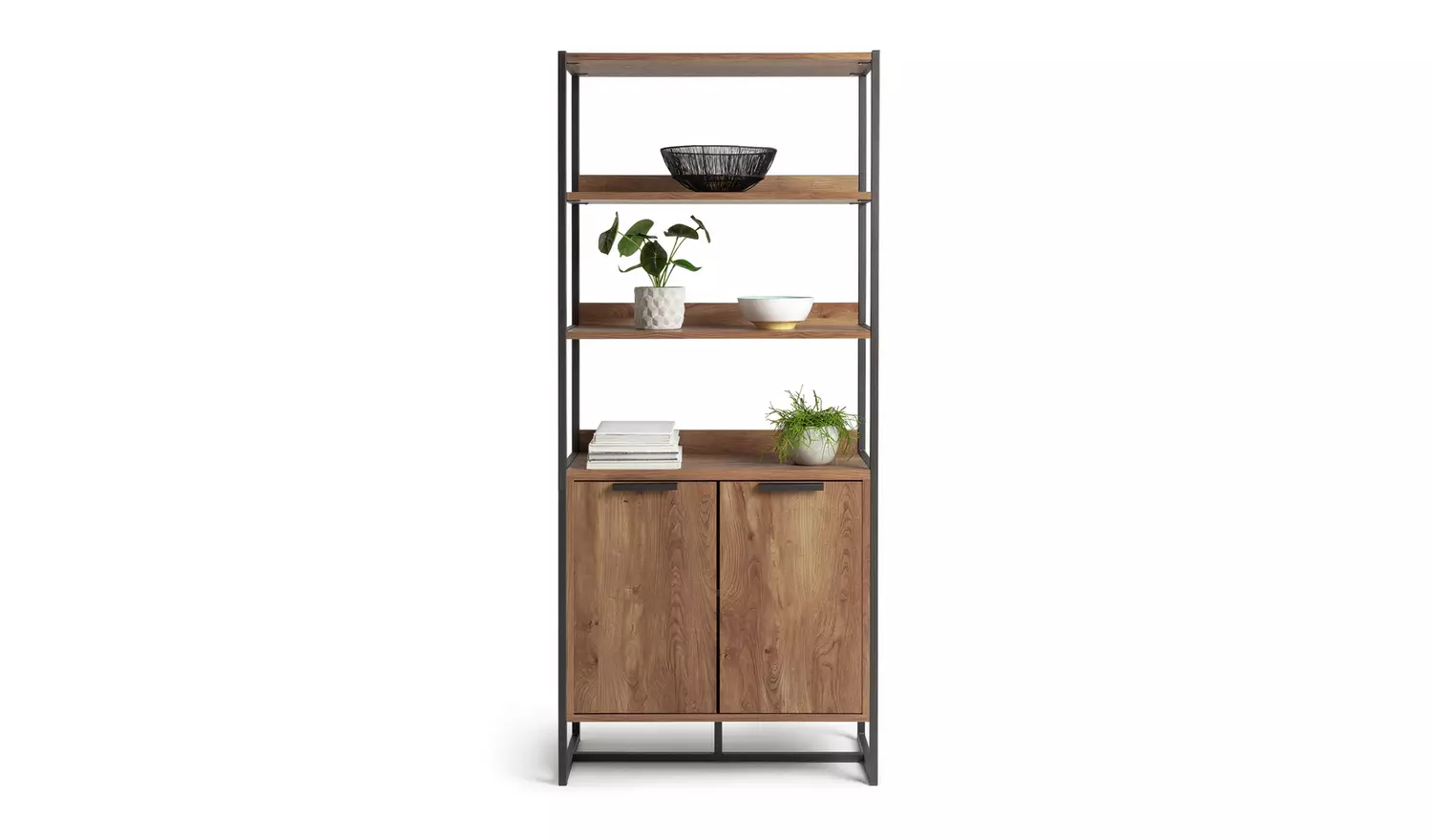 Habitat Nomad 2 Door Display Cabinet - Oak
