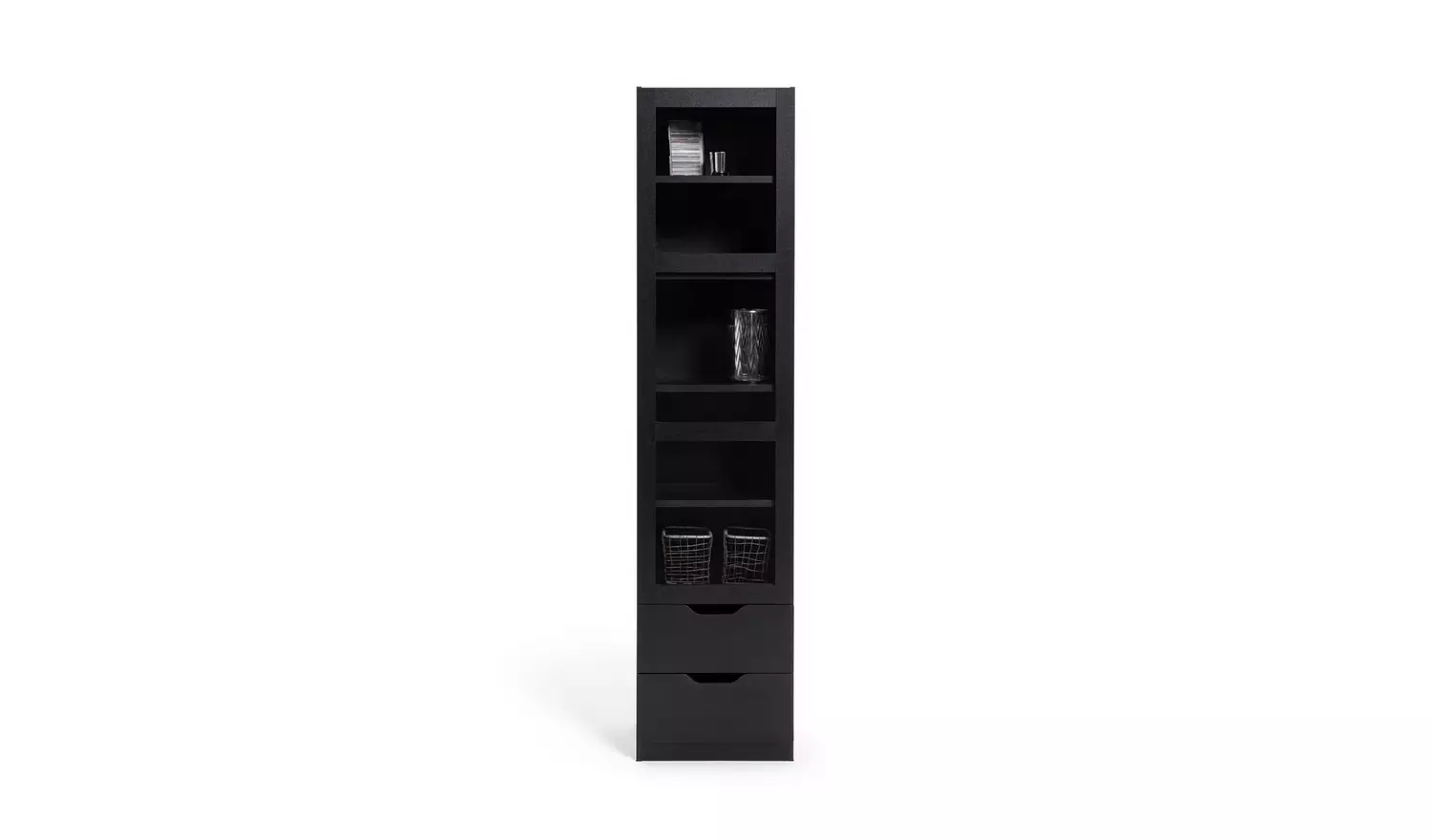 Habitat Compton 1 Door Glass Display Cabinet - Black