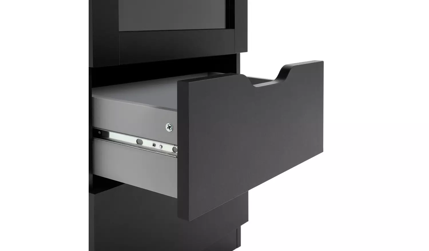 Habitat Compton 1 Door Glass Display Cabinet - Black