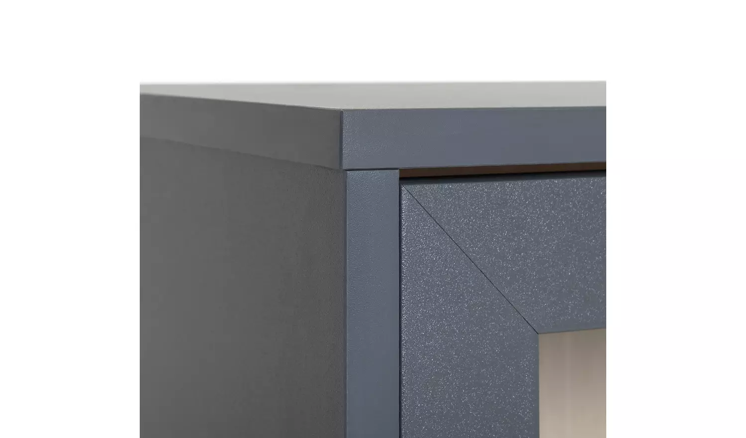 Habitat Jadon 2 Door Glass Display Cabinet - Dark Grey