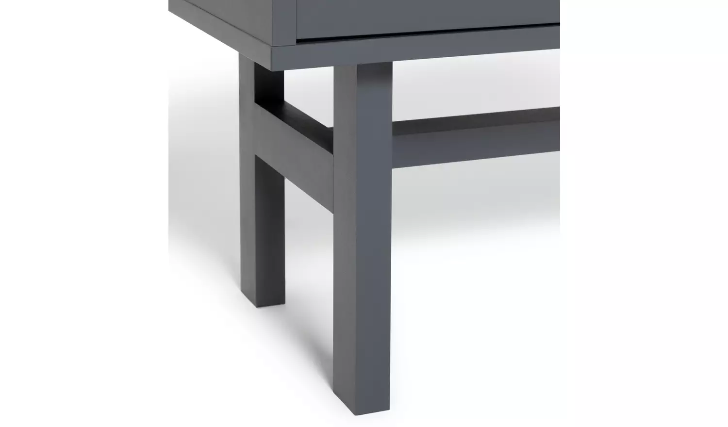 Habitat Jadon 2 Door Glass Display Cabinet - Dark Grey