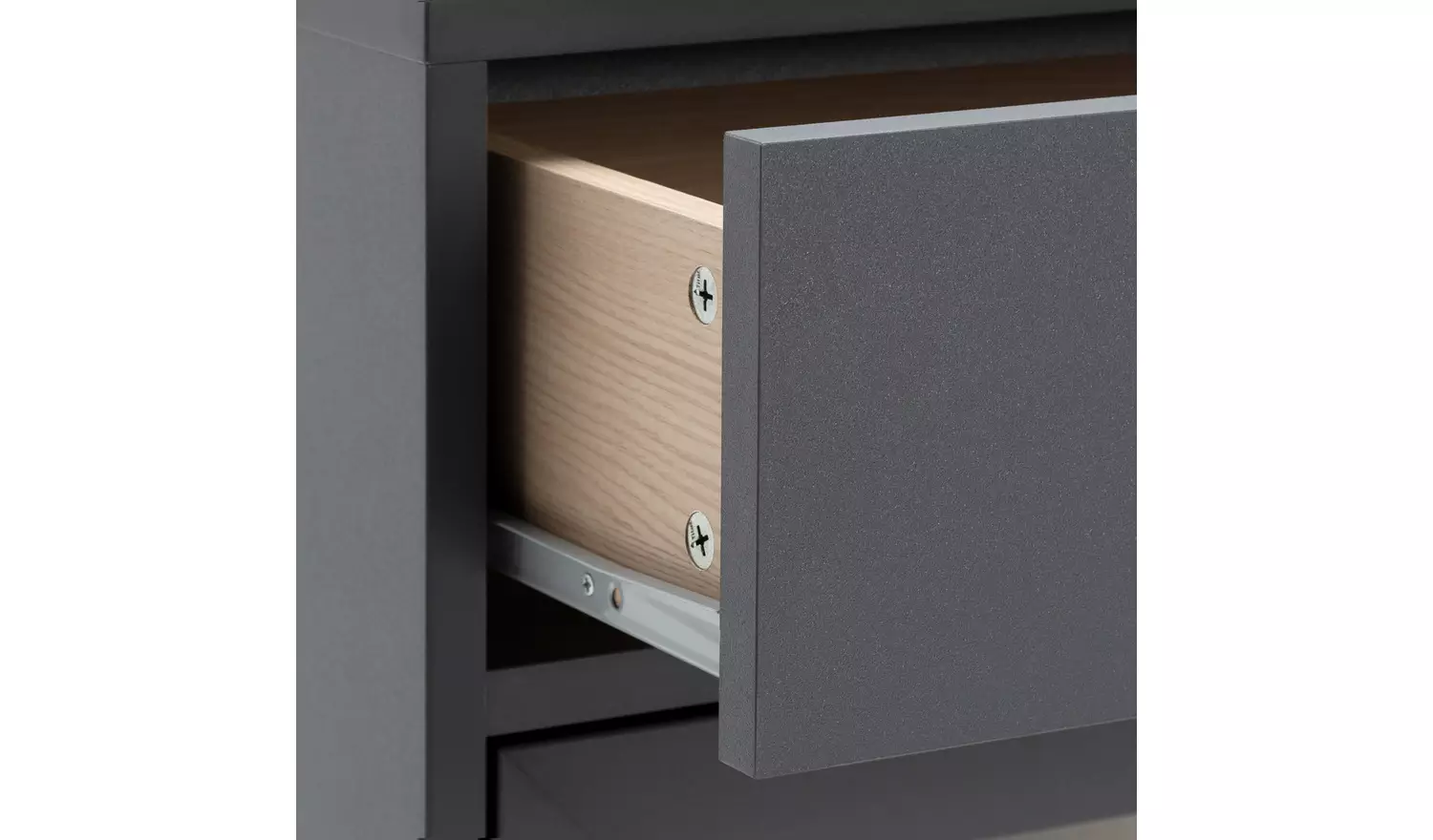 Habitat Jadon 2 Door Display Cabinet - Dark Grey & Oak