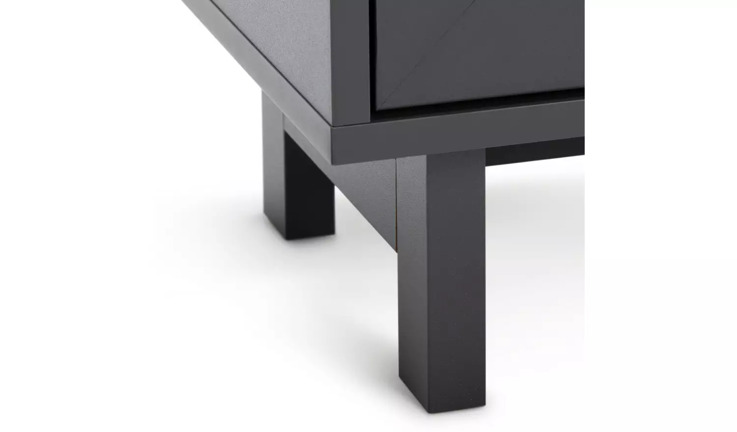 Habitat Jadon 2 Door Display Cabinet - Dark Grey & Oak