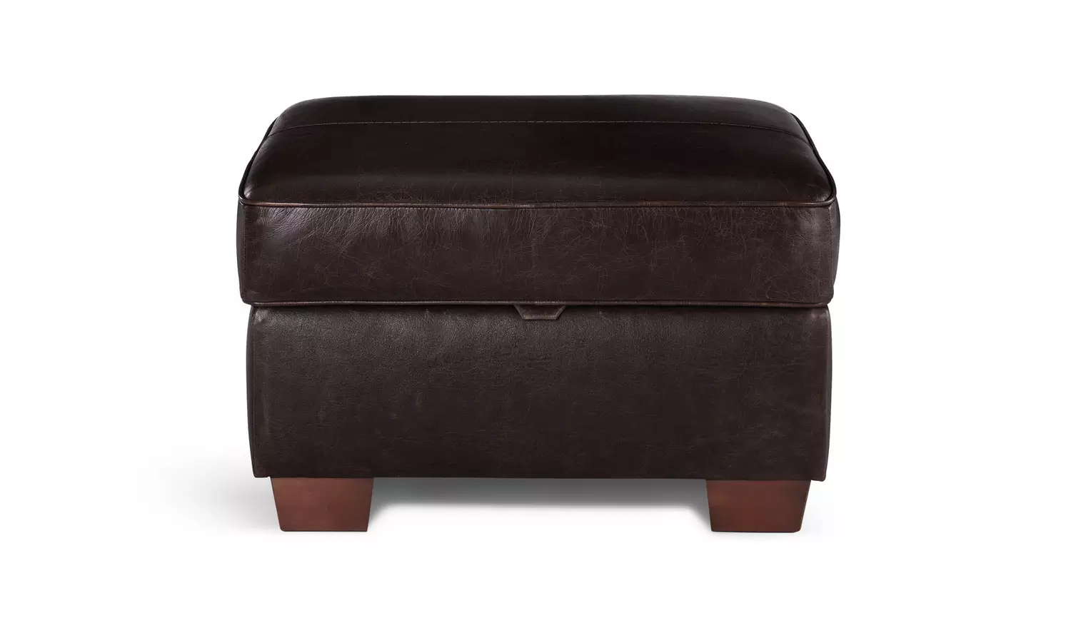 Argos Home Salisbury Leather Storage Footstool - Chocolate