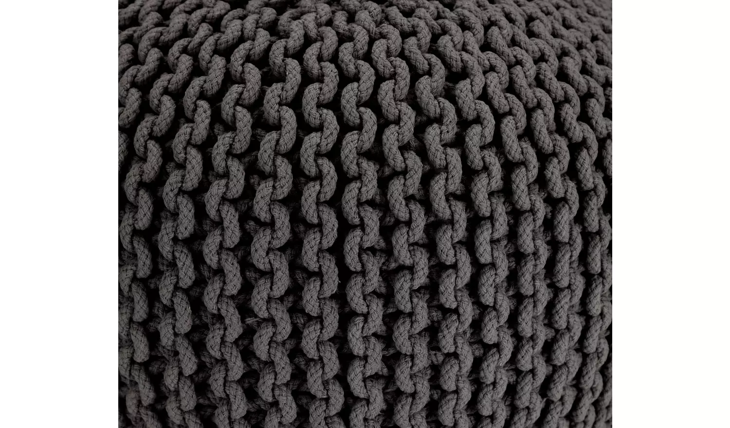 Kaikoo Dottie Cotton Knitted Pod Footstool - Charcoal