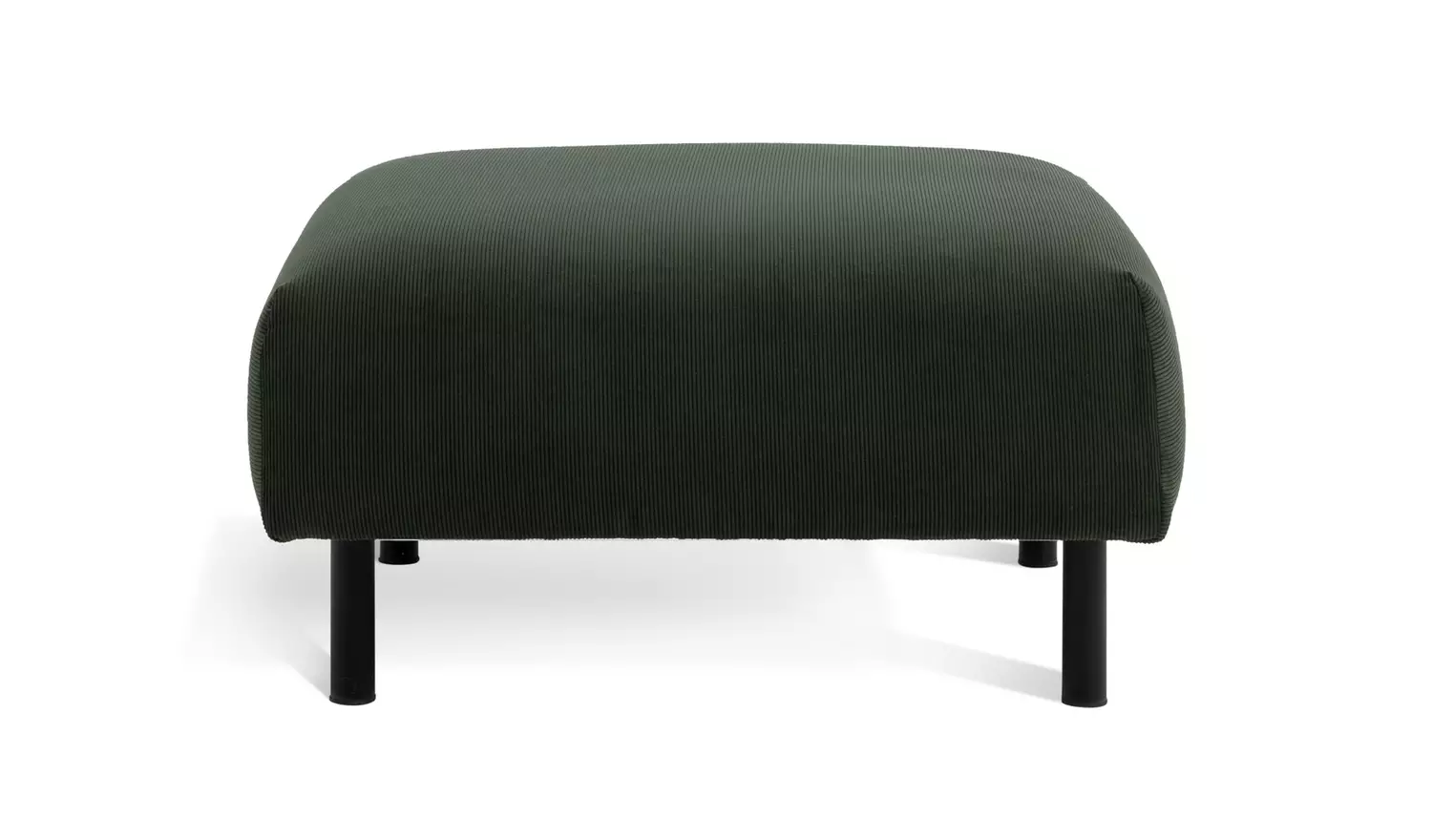 Habitat Julien Fabric Footstool - Dark Green