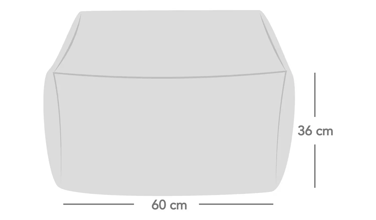 rucomfy Fabric Jumbo Cord Footstool - Ivory