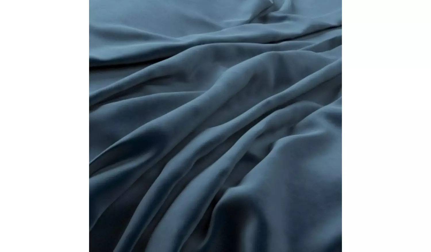 Hutch Fabric Footstool - Ink Blue