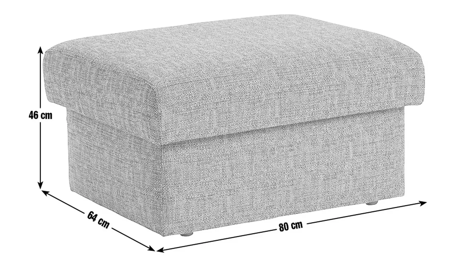 Argos Home Milano Fabric Footstool - Charcoal
