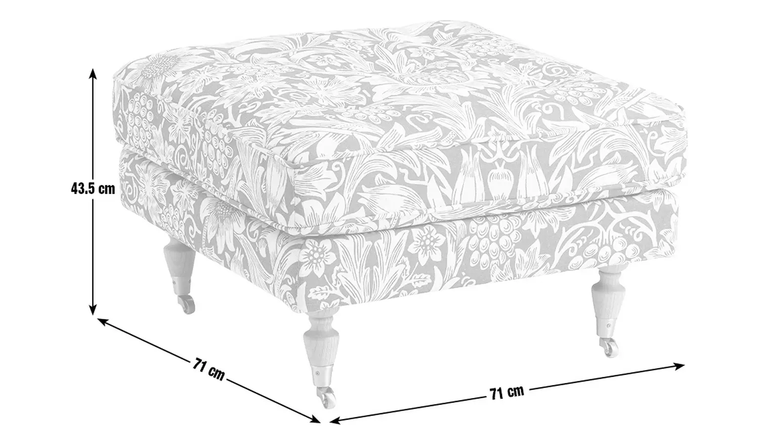 Habitat x Morris & Co. Merton Sunflower Fabric Footstool