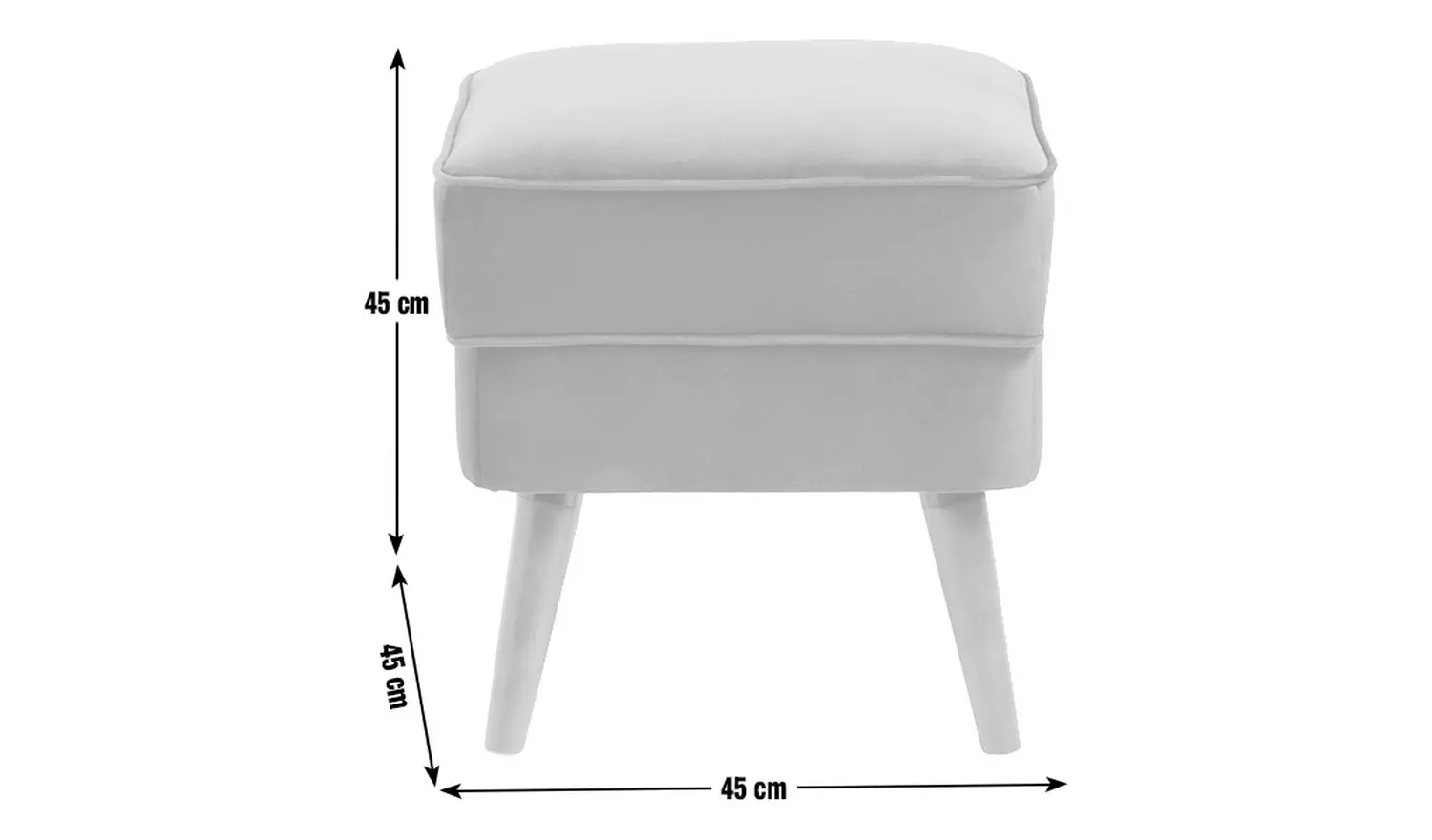 Habitat Callie Velvet Footstool - Forest Green