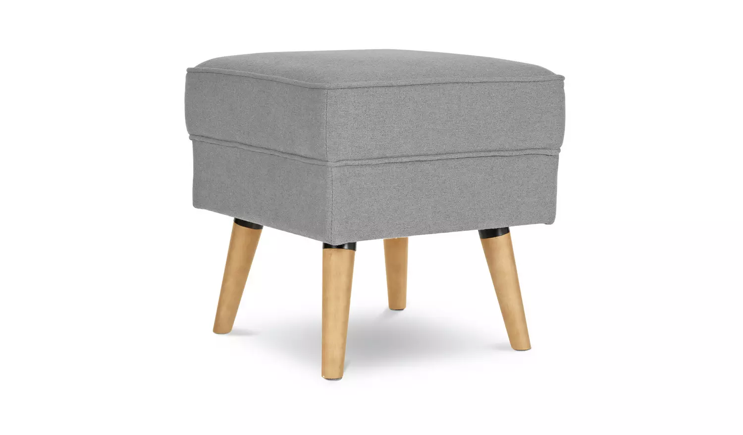 Habitat Callie Fabric Footstool - Light Grey