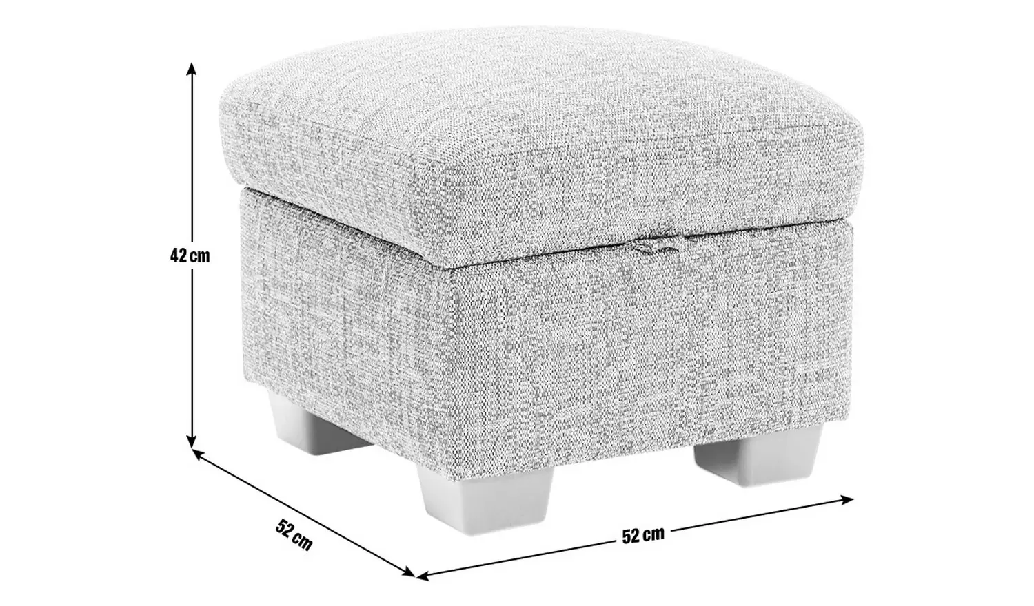 Argos Home Lisbon Storage Footstool - Charcoal