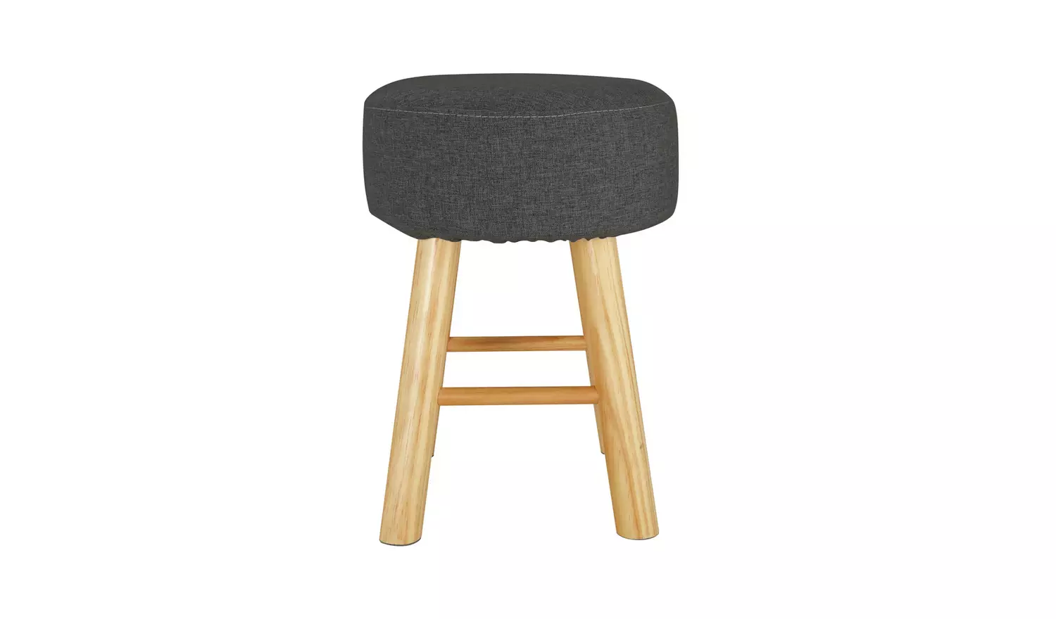 Habitat Sophie Small Fabric Stool - Charcoal