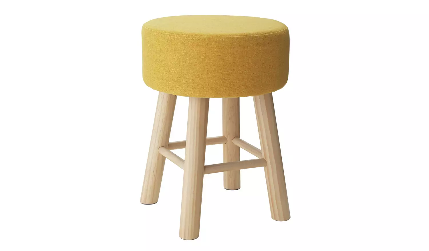 Habitat Sophie Small Fabric Stool - Yellow