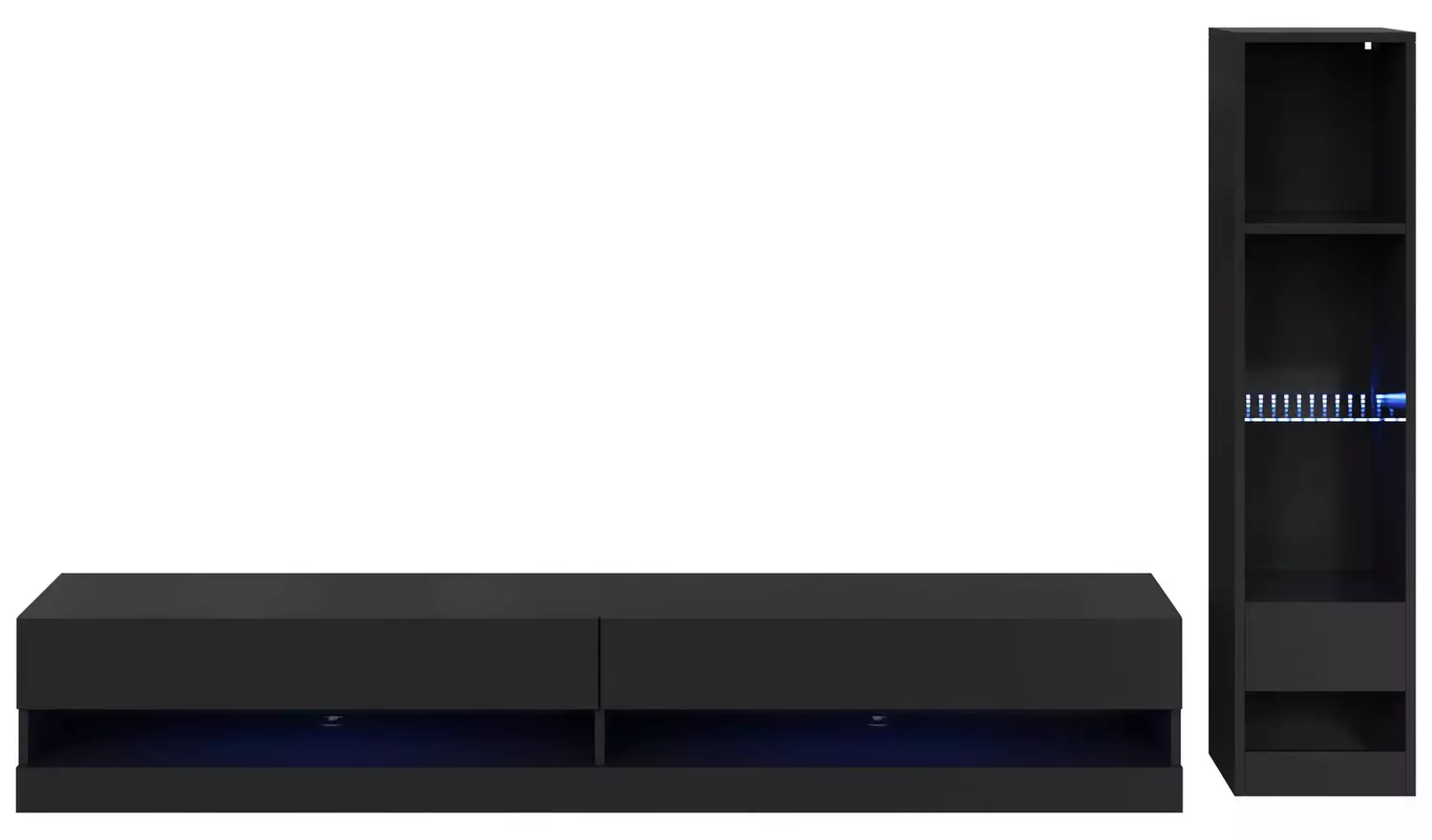 GFW Galicia 2 Piece Furniture Set with 180 cm - Black