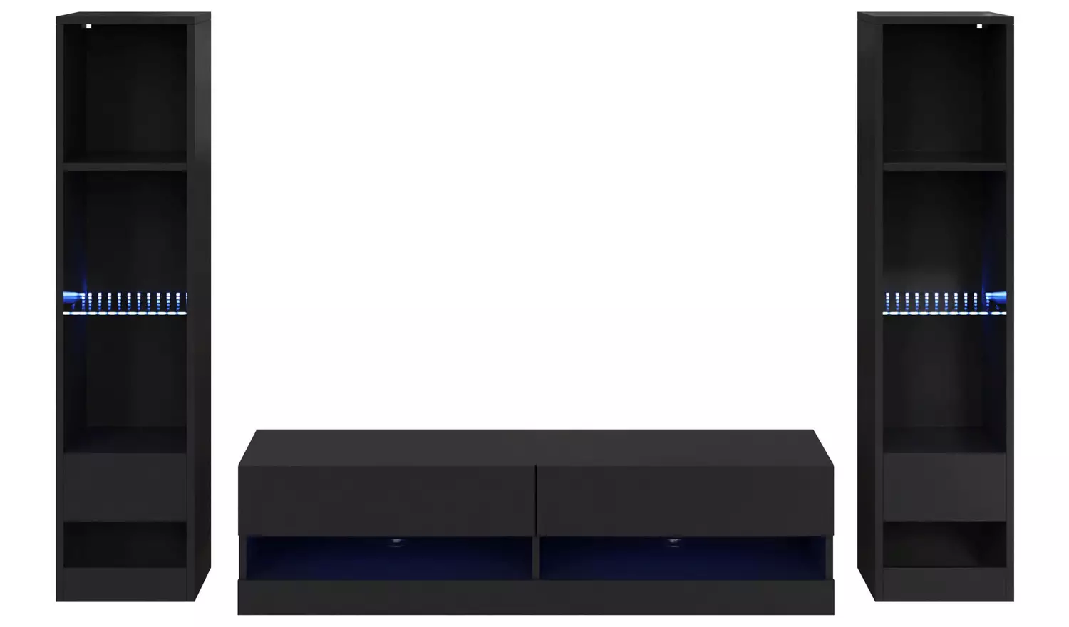 GFW Galicia 3 Piece Furniture Set with 120 cm - Black