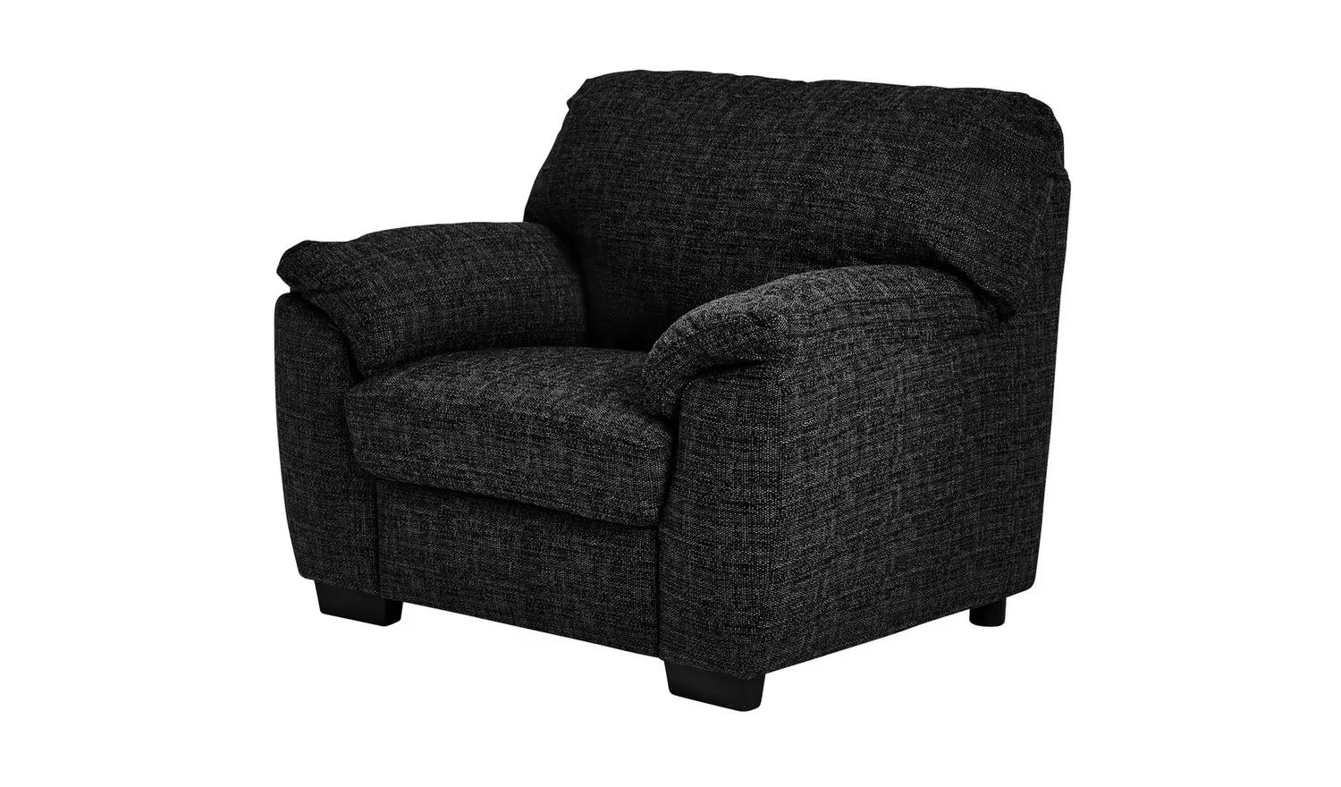 Argos Home Milano Fabric Chair & 3 Seater Sofa - Charcoal