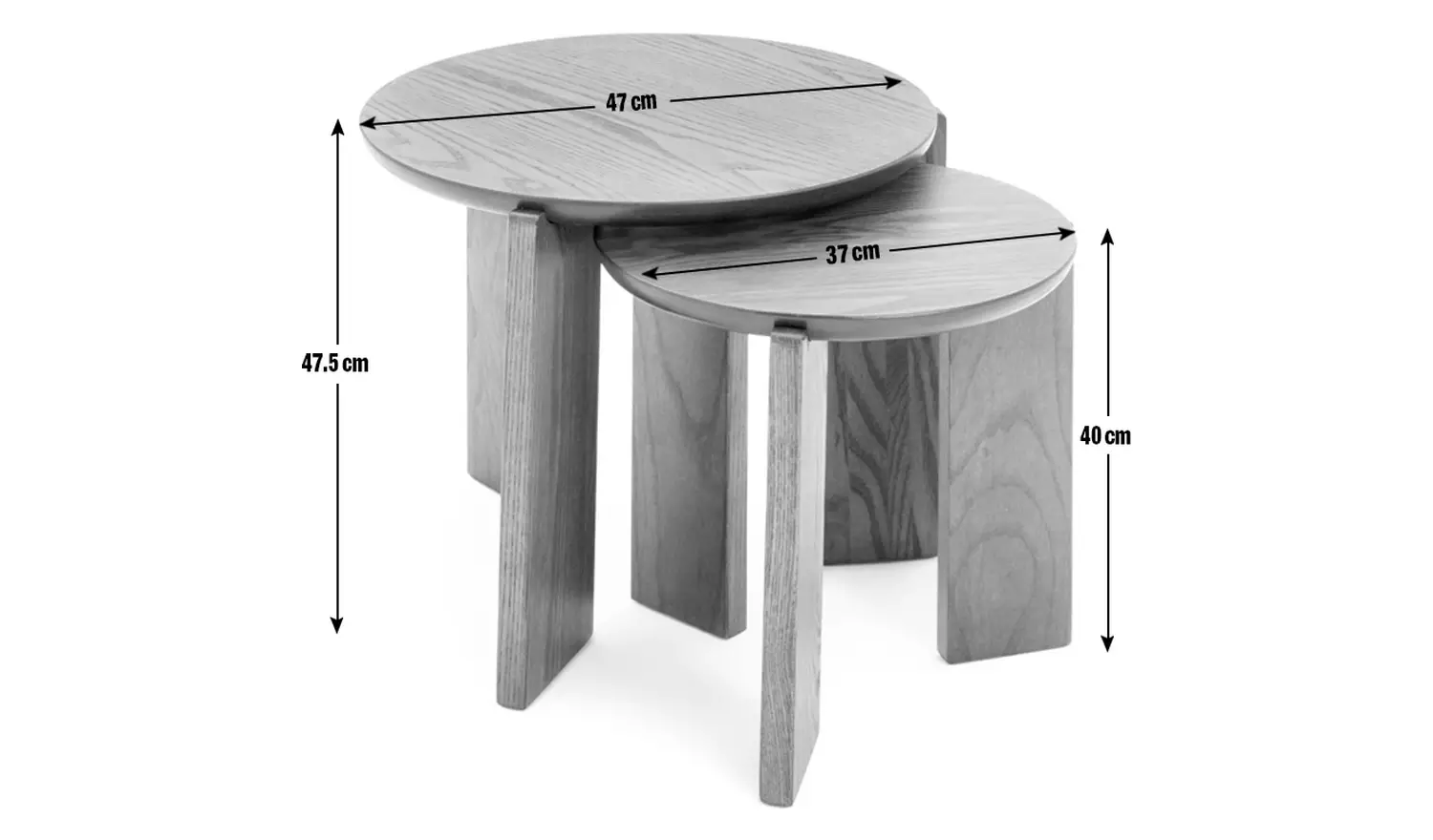 Habitat Xylo Solid Wood Nest of 2 Tables - Walnut