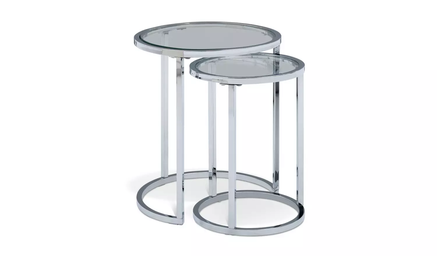 Argos Home Boutique Nest of 2 Tables - Silver
