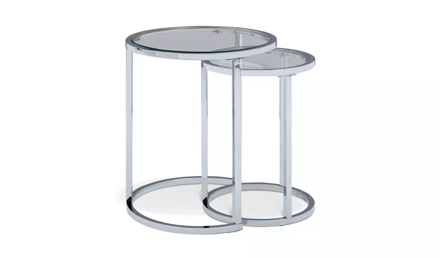 Argos Home Boutique Nest of 2 Tables - Silver