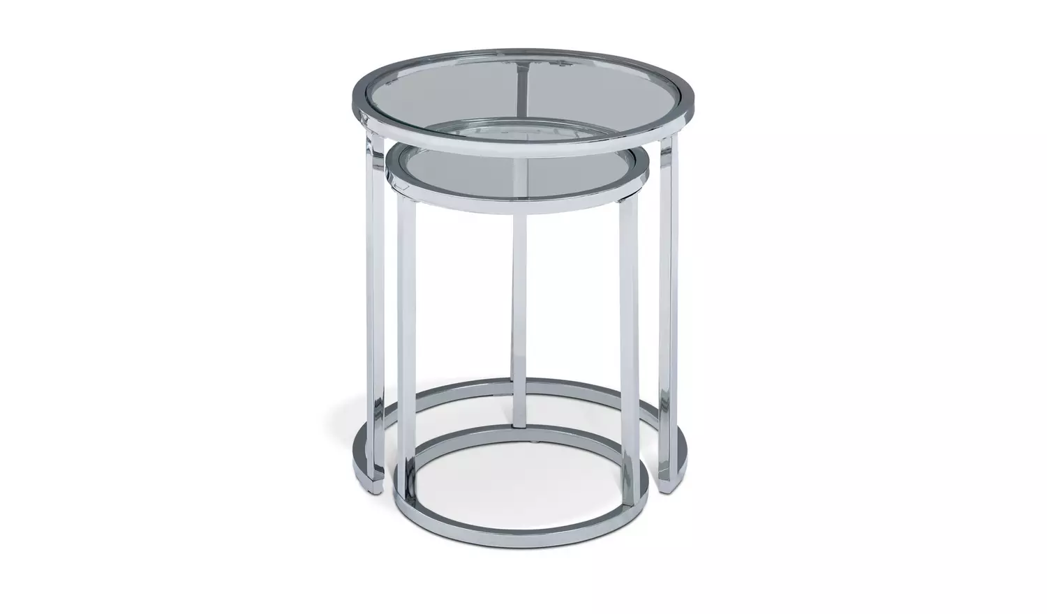 Argos Home Boutique Nest of 2 Tables - Silver