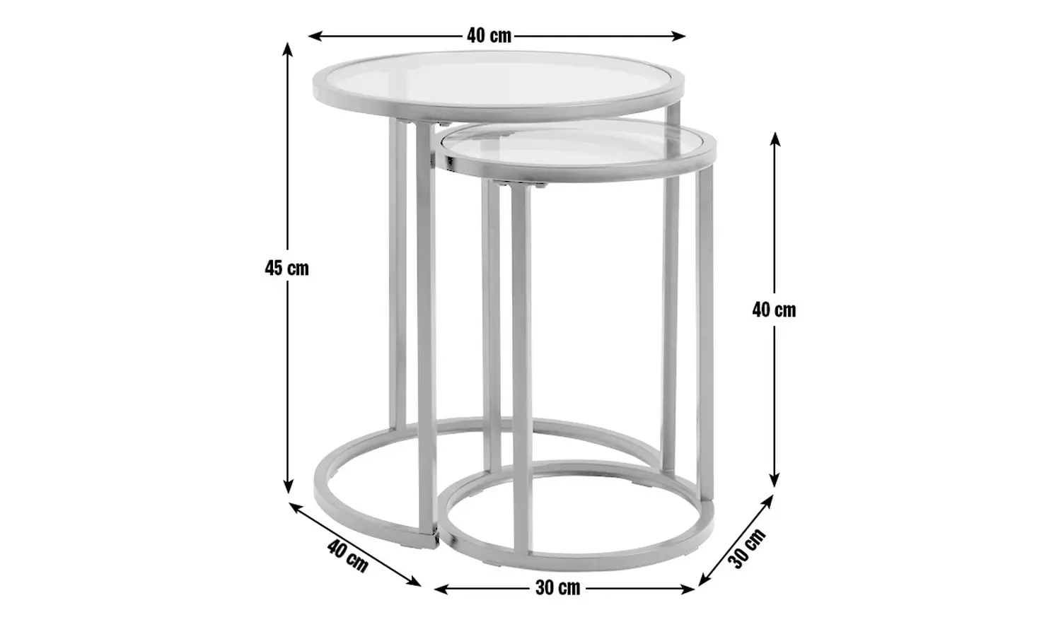 Argos Home Boutique Nest of 2 Tables - Black