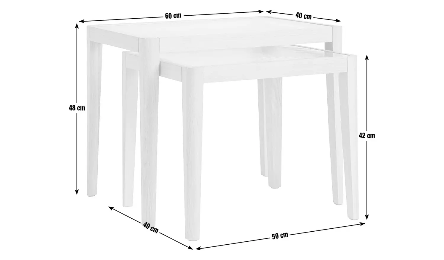 Habitat Camellia Nest of 2 Tables - Natural
