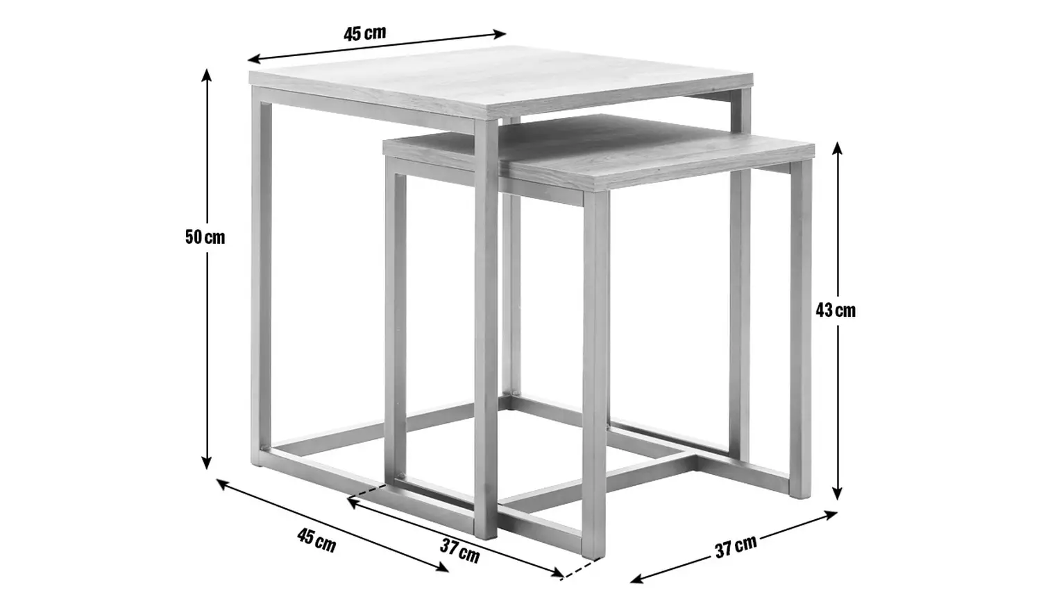 Habitat Nomad Nest of 2 Tables -Natural