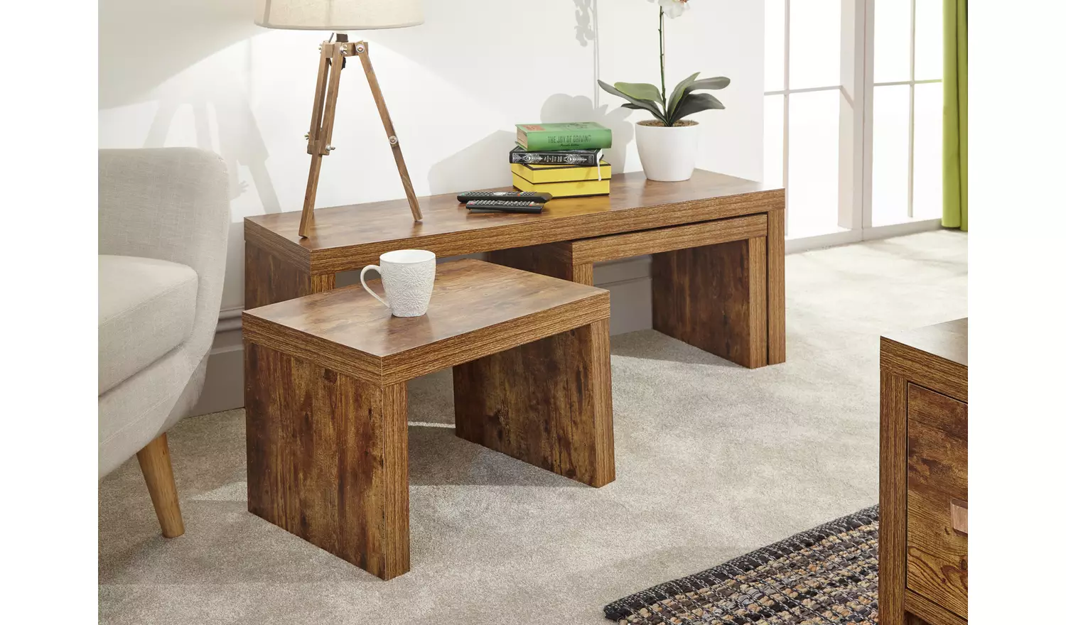 GFW Jakarta Nest of 3 Tables - Mango Wood Effect