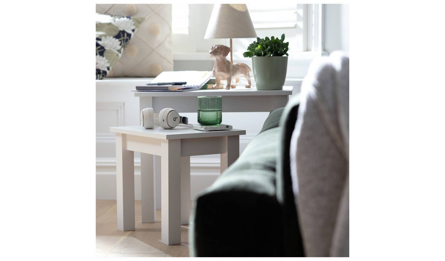 Argos Home Apley Nest of 2 Tables - White