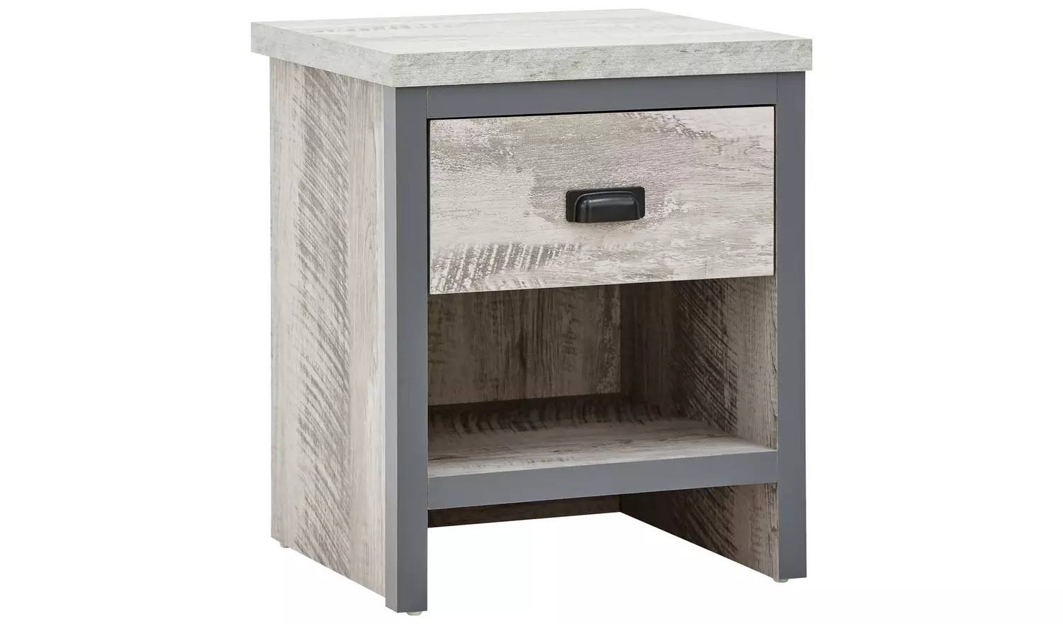 GFW Boston 1 Drawer Side Table - Grey