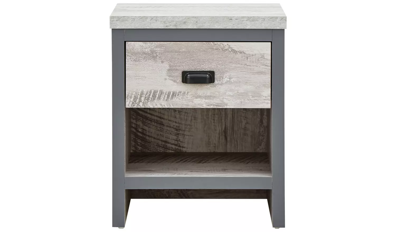 GFW Boston 1 Drawer Side Table - Grey