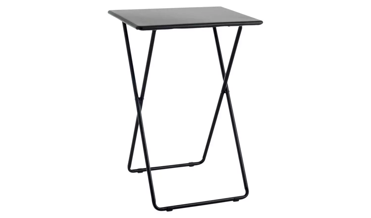 Habitat Airo Metal Folding Side Table - Black