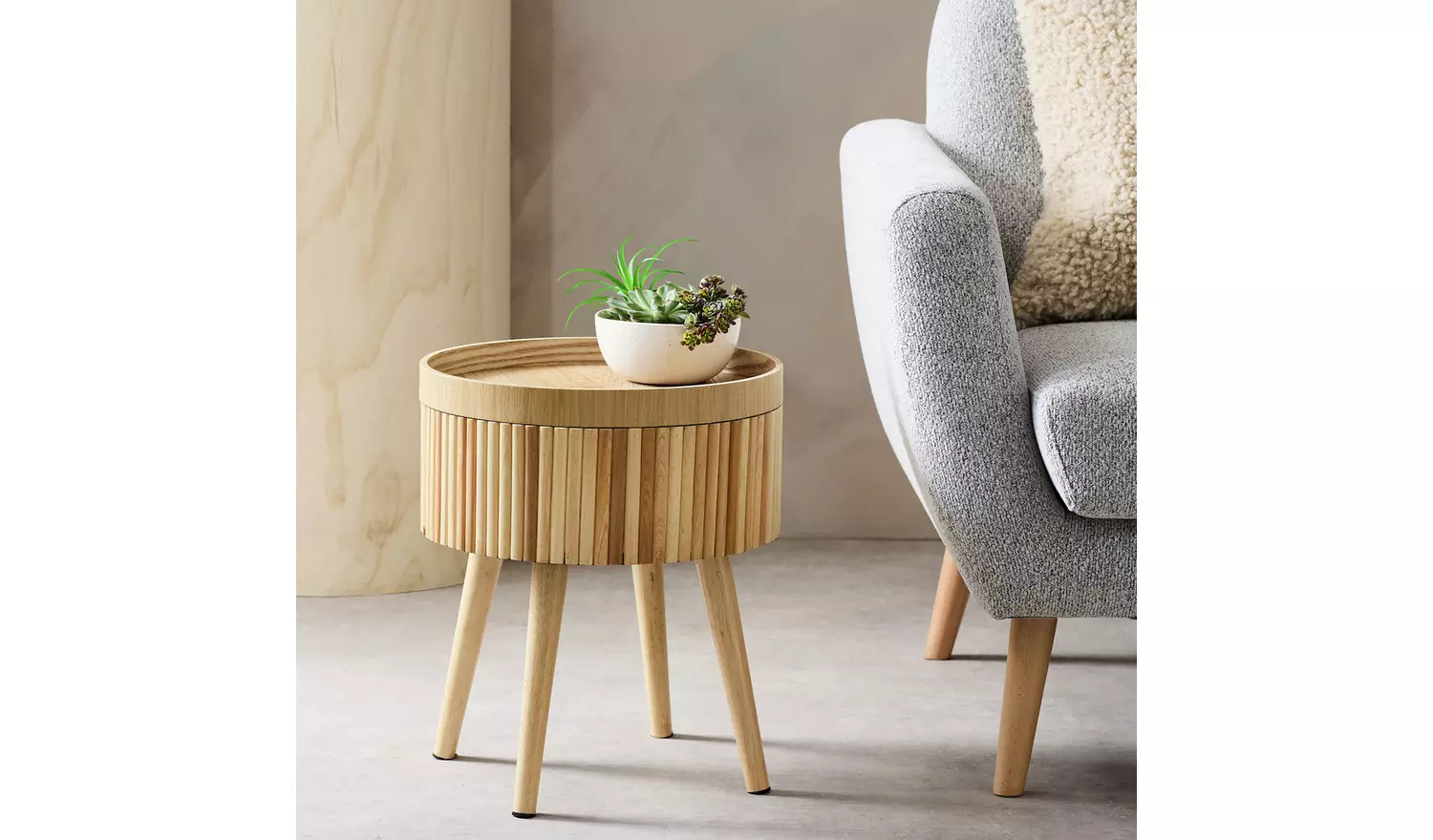 Habitat Agnes Side Table - Natural