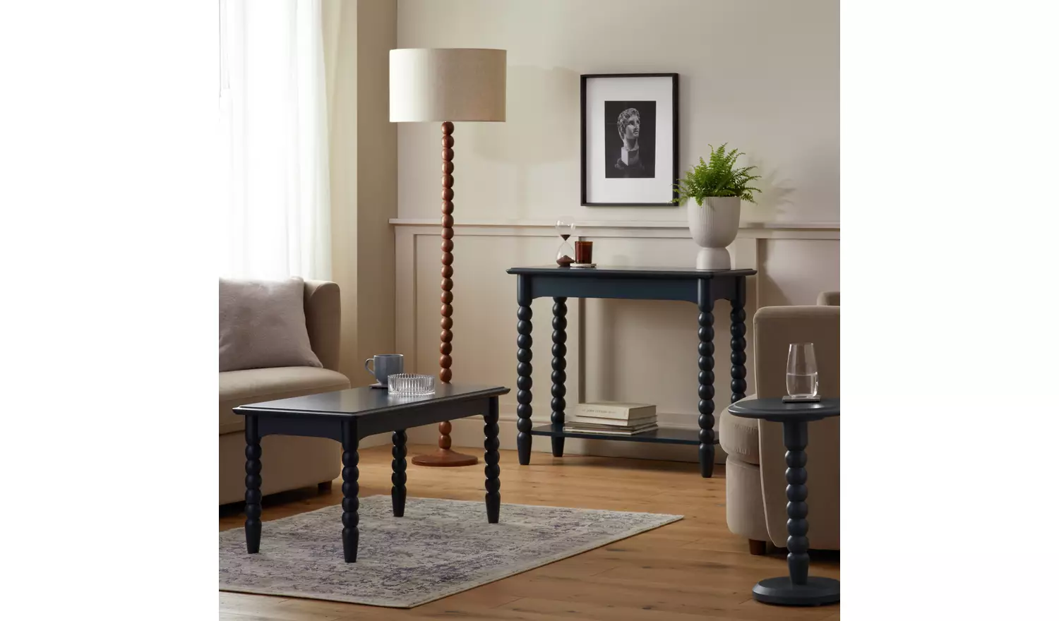 Habitat Blaire Bobbin Side Table - Navy