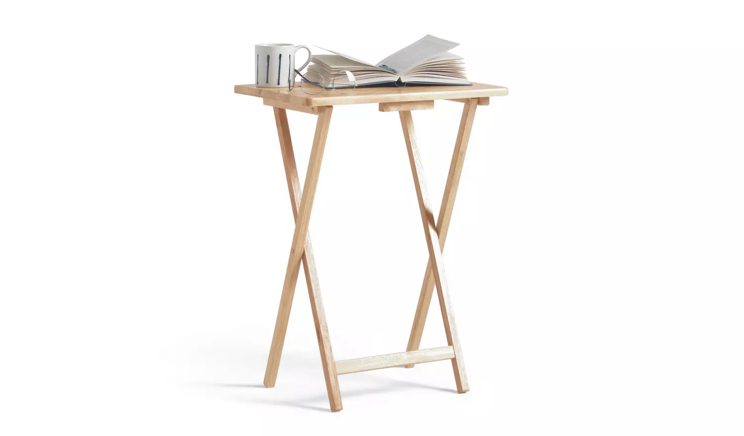 Argos Home Single Folding Tray Table - Natural