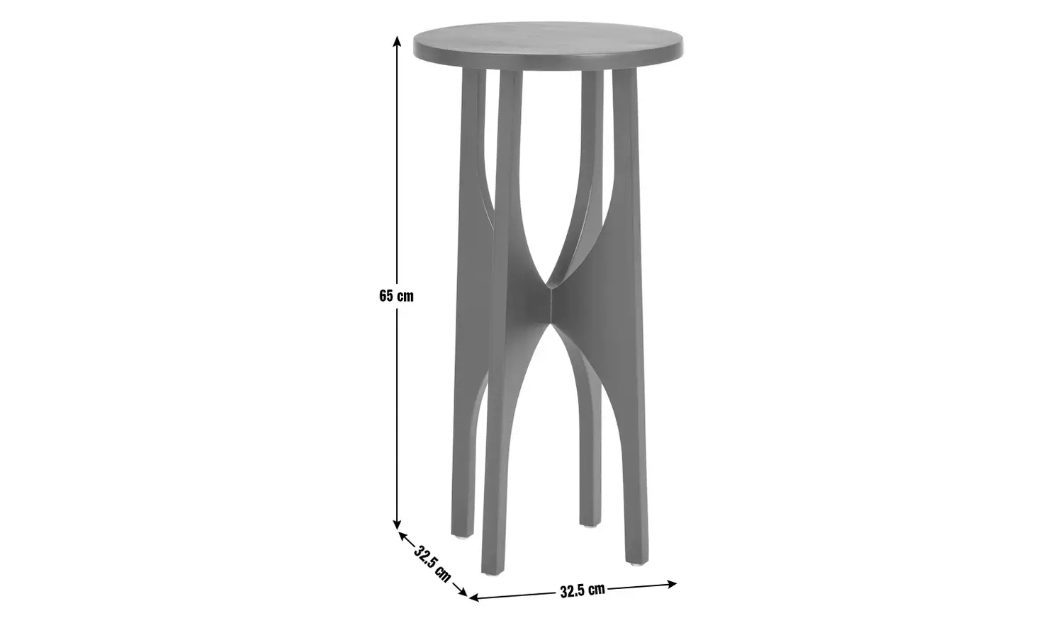 Habitat Mid Century Pedestal Side Table - Black