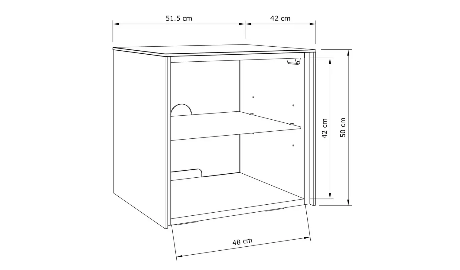 Frank Olsen Intel Smart LED Side Table - Black