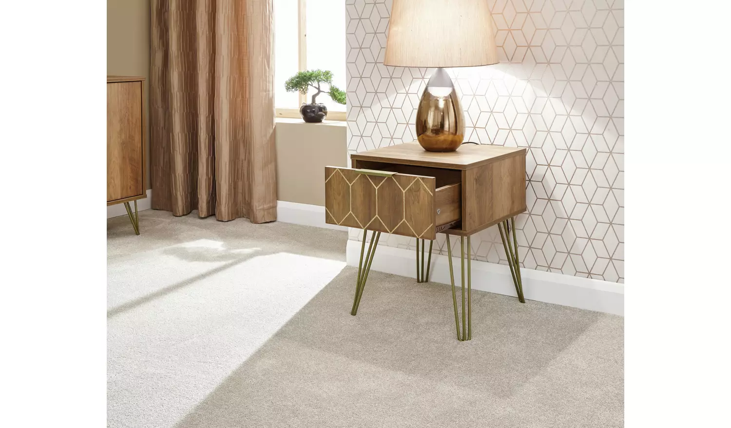 GFW Orleans Lamp Table - Mango Wood Effect