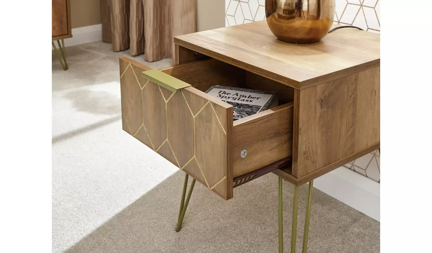 GFW Orleans Lamp Table - Mango Wood Effect