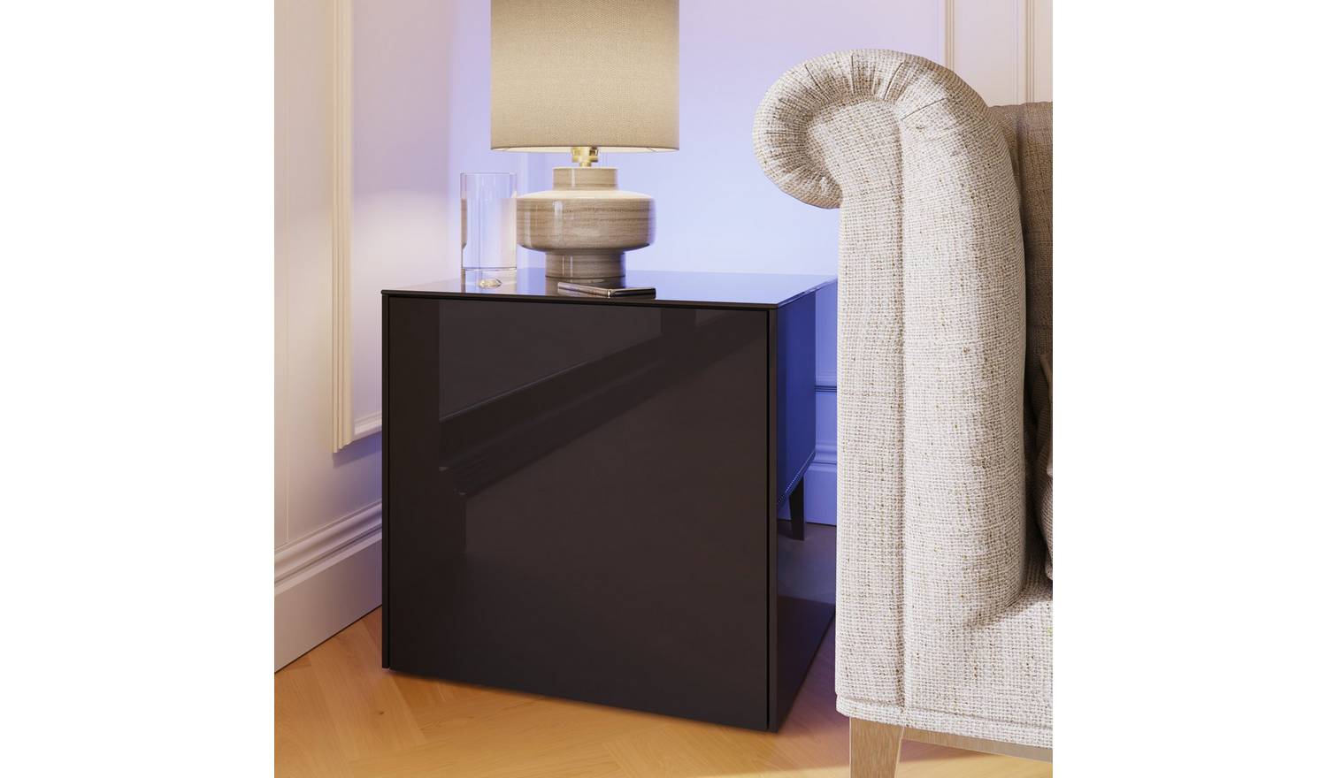 Frank Olsen Intel Smart LED Side Table - Black