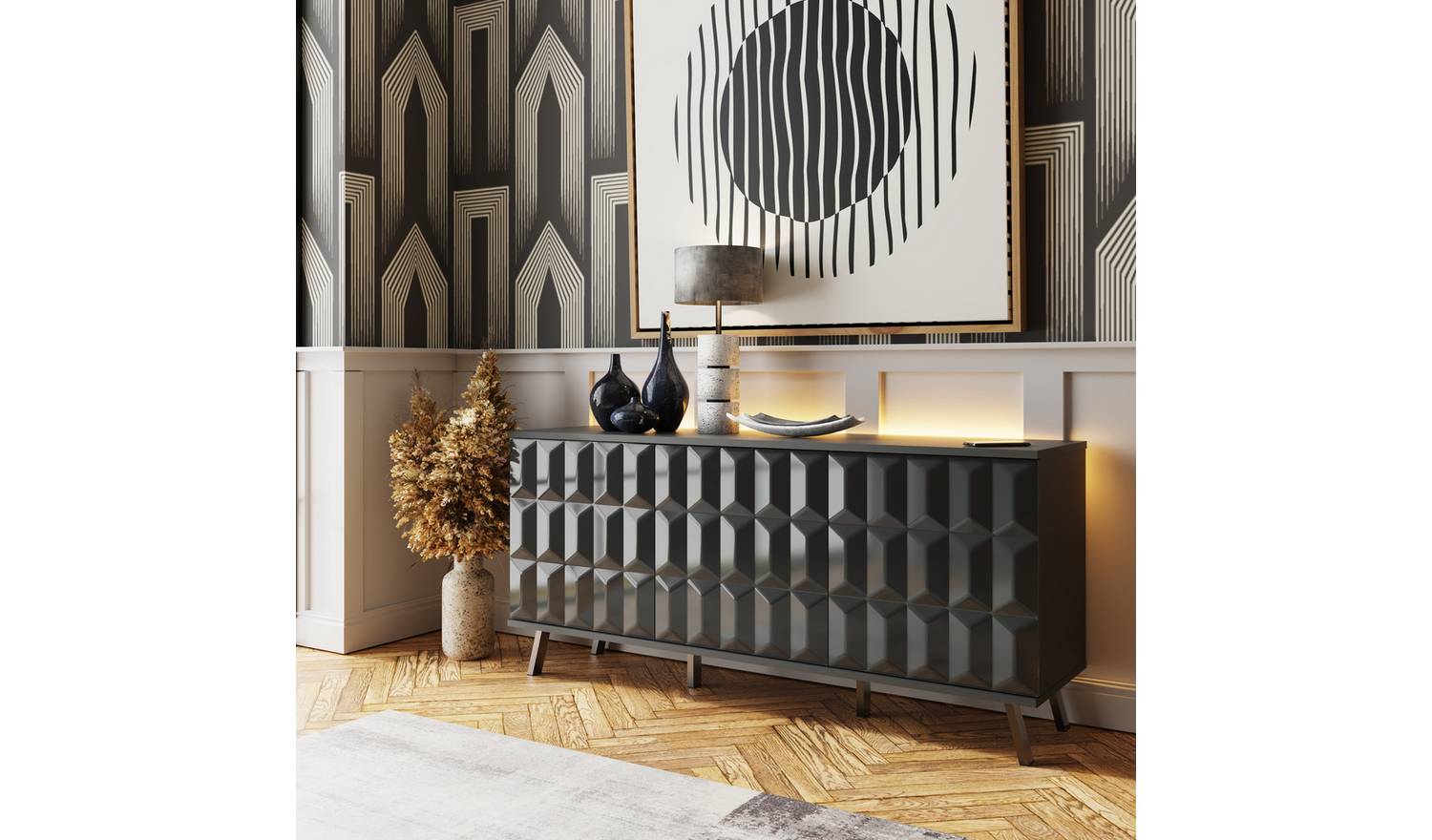 Frank Olsen Elevate Smart 3 Door Sideboard - Grey