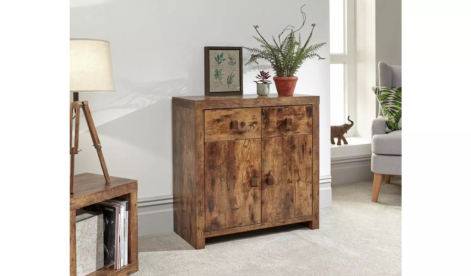 GFW Jakarta 2 Door 2 Drawer Sideboard - Natural