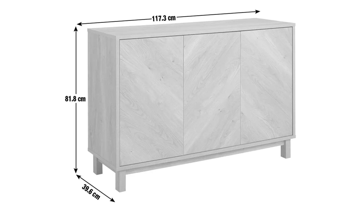 Habitat Fynn 3 Door Sideboard - Natural