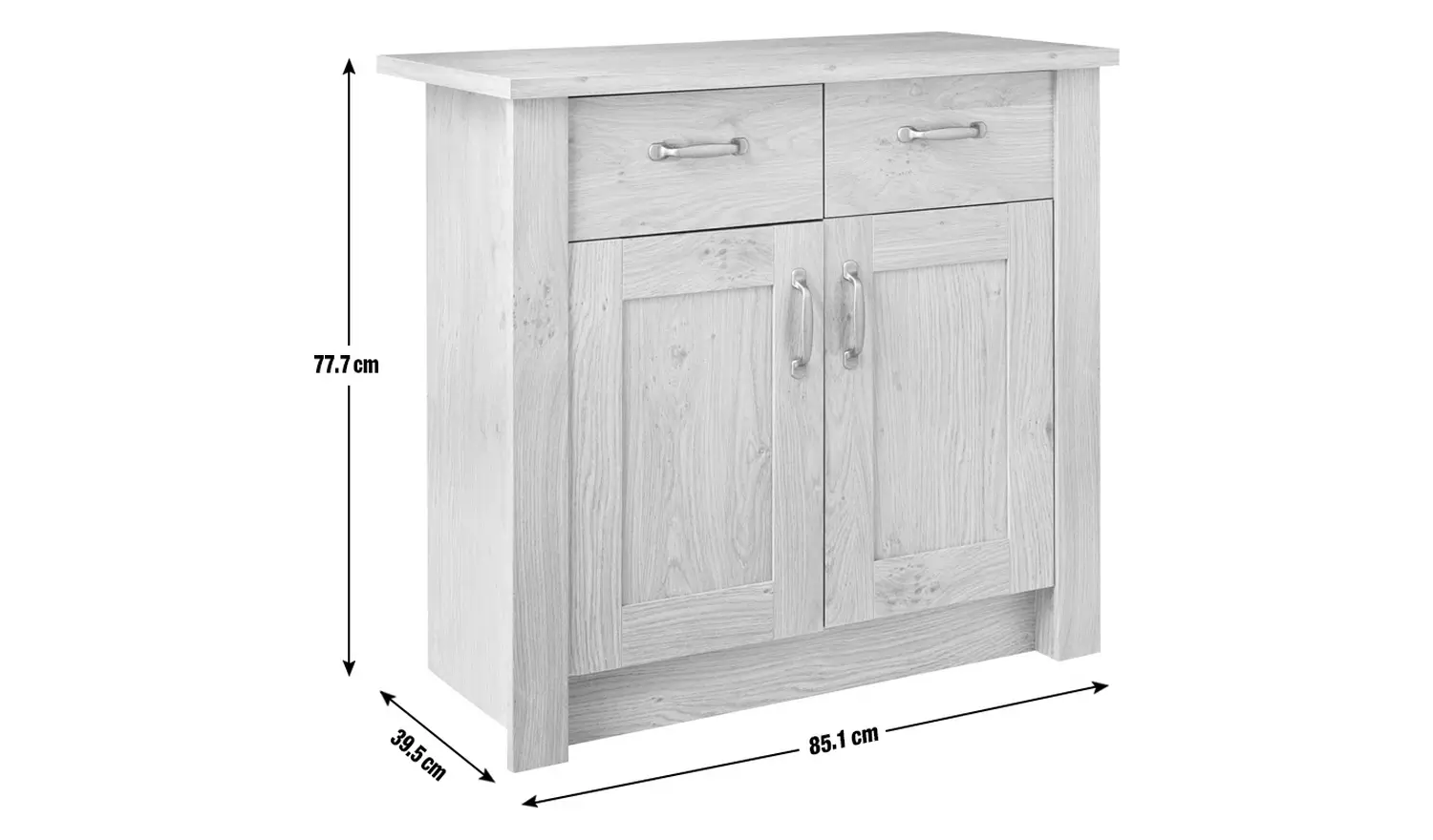 Argos Home Ohio 2 Door 2 Drawer Sideboard - Oak Effect