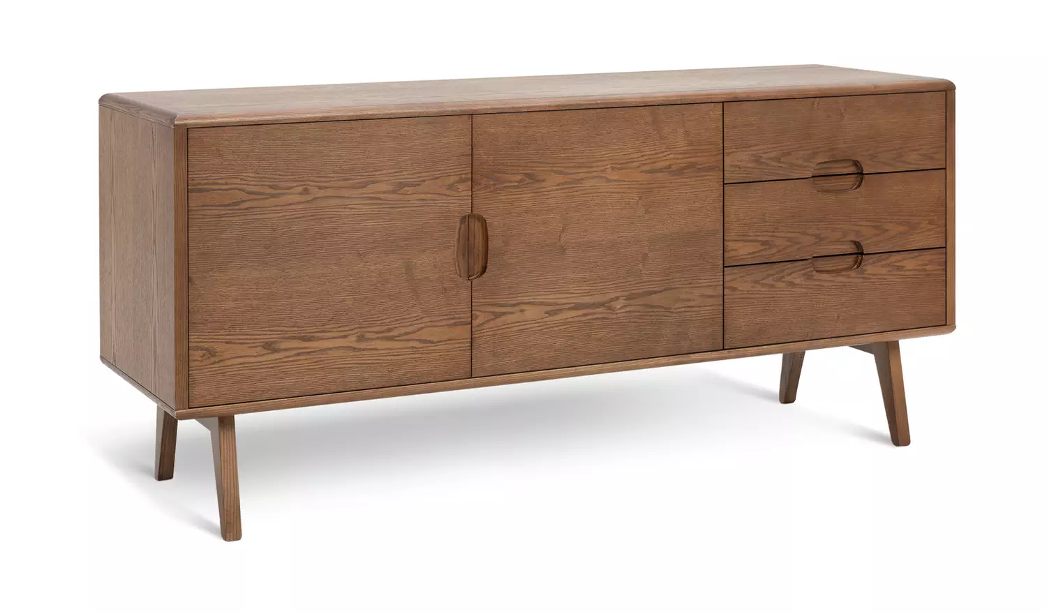 Habitat x Scion Esala 2 Door 3 Drawer Sideboard-Walnut Stain