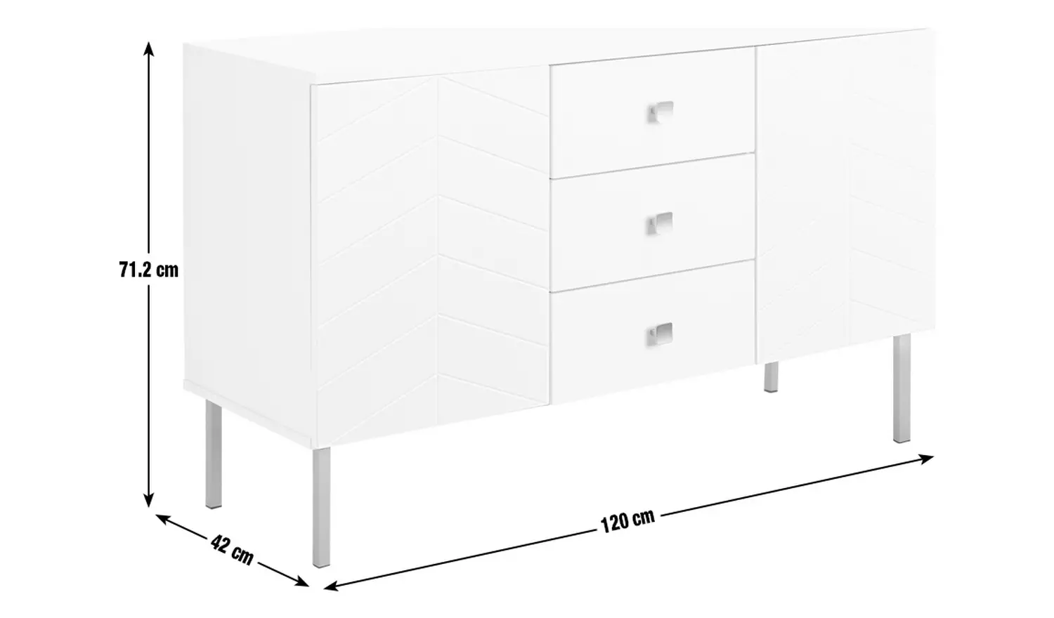 Argos Home Kyler 2 Door 3 Drawer Sideboard - White
