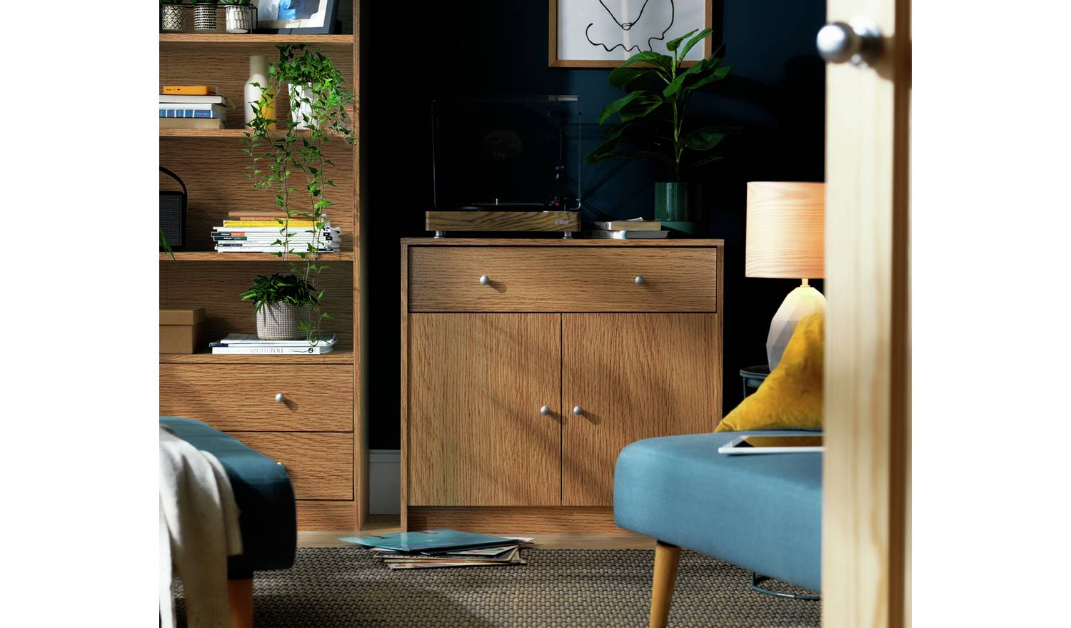 Argos Home Maine 2 Door 1 Drawer Sideboard - Natural